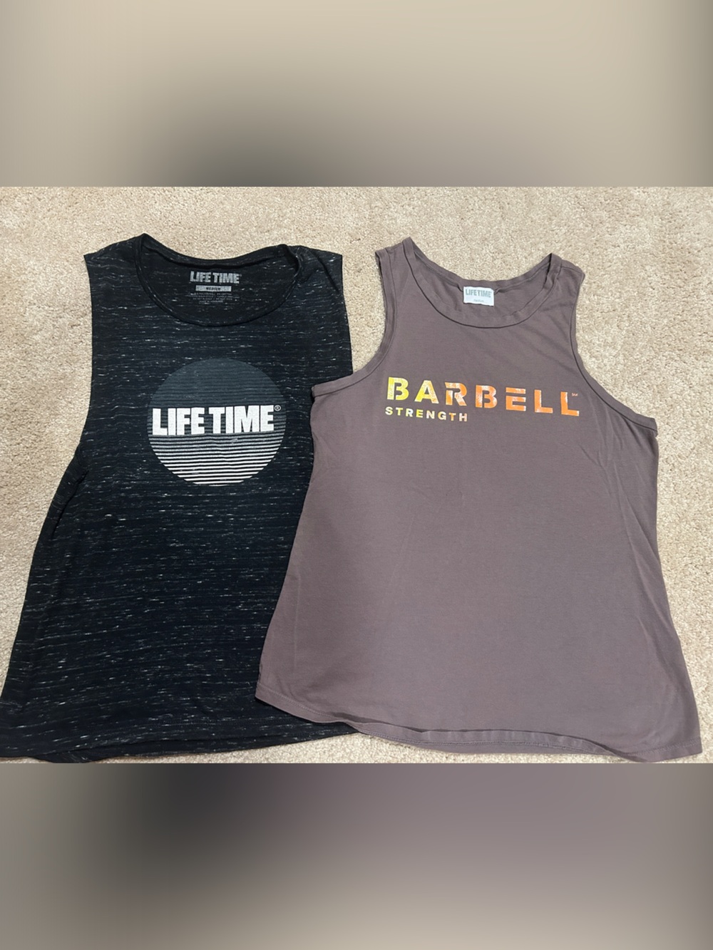Lifetime Fitness women’s M Tanks Gray and Black